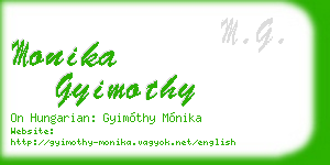 monika gyimothy business card