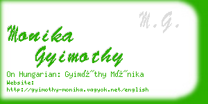 monika gyimothy business card